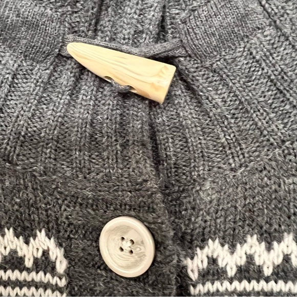 Lady Hathaway Woman Wool Blend Knit Button front Cardigan Grey Sweater Size M - Picture 7 of 11